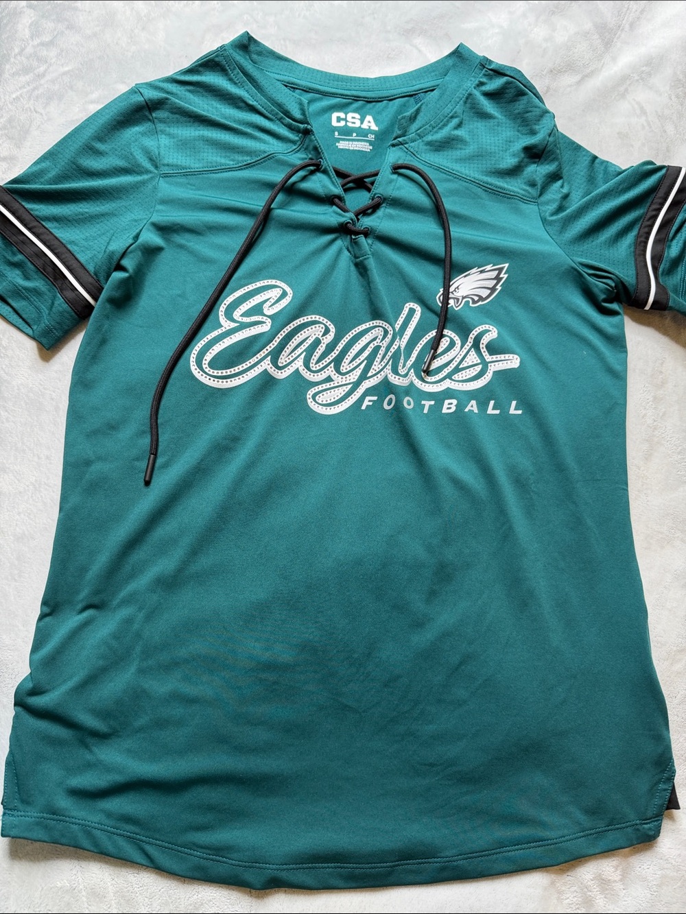 Philadelphia Eagles Lace-Up Football Tee - Green